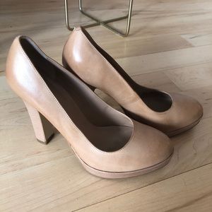 Cole Haan Nude Leather Heels, 8.5